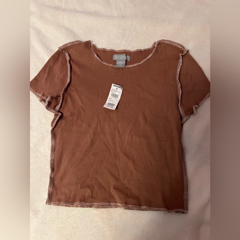 Tilly’s Sky & Sparrow brown t-shirt, size medium